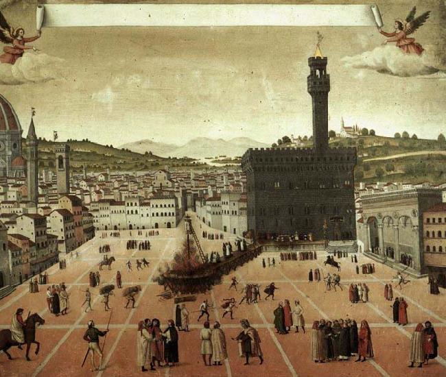 unknow artist Execution of Savonarola on the Piazza della Signoria
